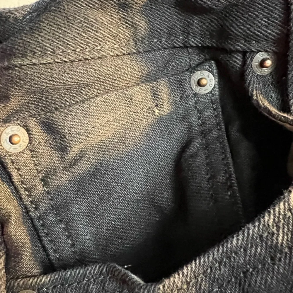LEVI’s Black Jeans Men’s SZ 34/34 Levi’s 501 Label Black Denim Pant Button Fly